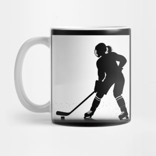 Hockey player with puck Mug